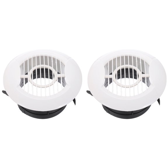 Uxcell Round Air Vent Cover, ABS Louver Soffit Vents for Bathroom Kitchen Living Room Office 4 Inch 2