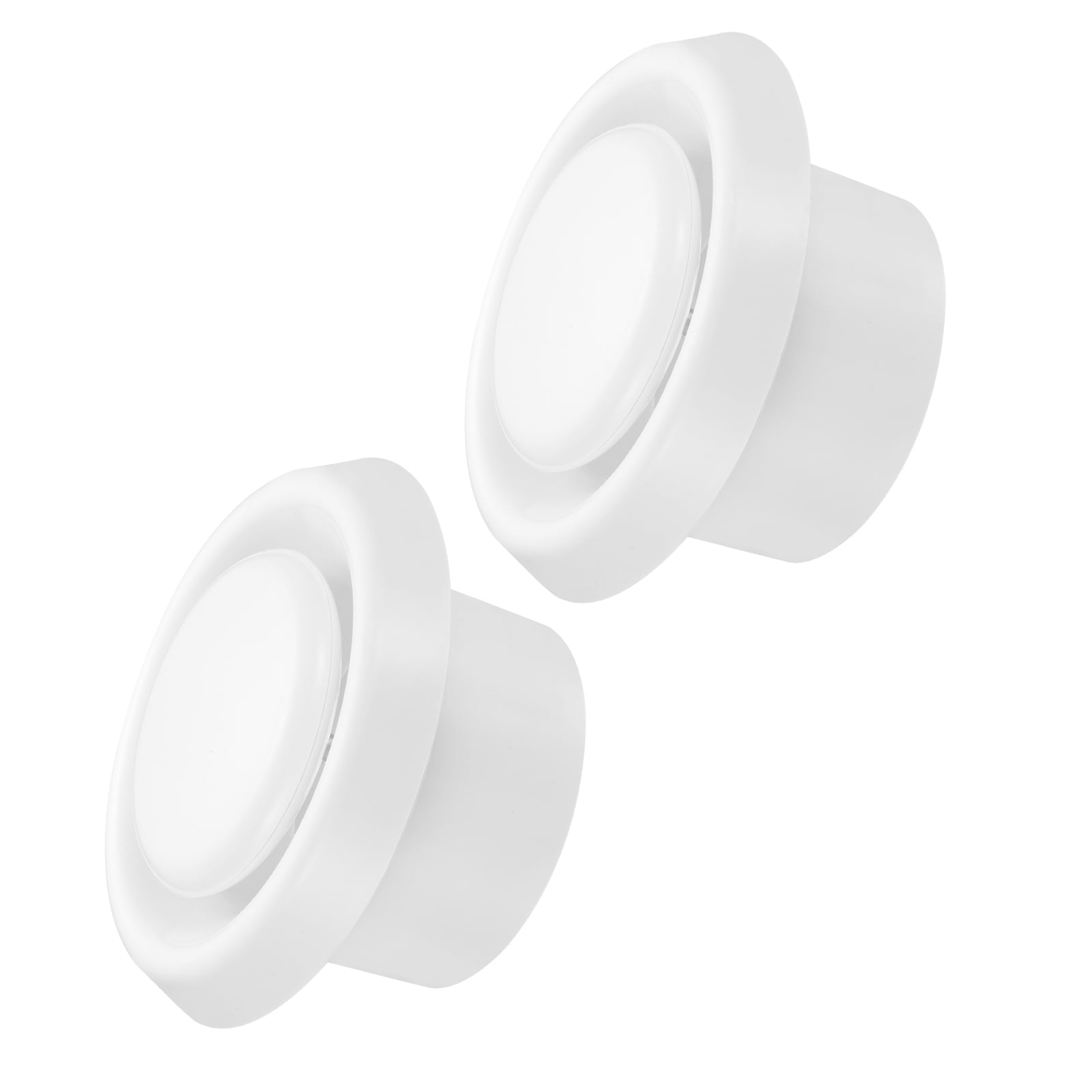 Uxcell 4 Inch Round Air Vent Cover, 2PCS ABS Exhaust Adjustable Valve Diffuser, White