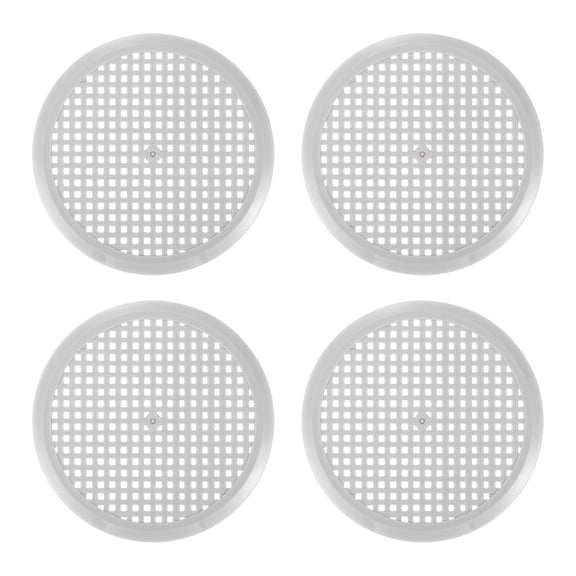 Uxcell 3.9 Inch (100mm Openings) Round Air Vent Cover, 4PCS Plastic Circular Soffit Exhaust Vent Mesh Hole Ventilation Grille Cover for Bathroom Office Home Kitchen, Gray