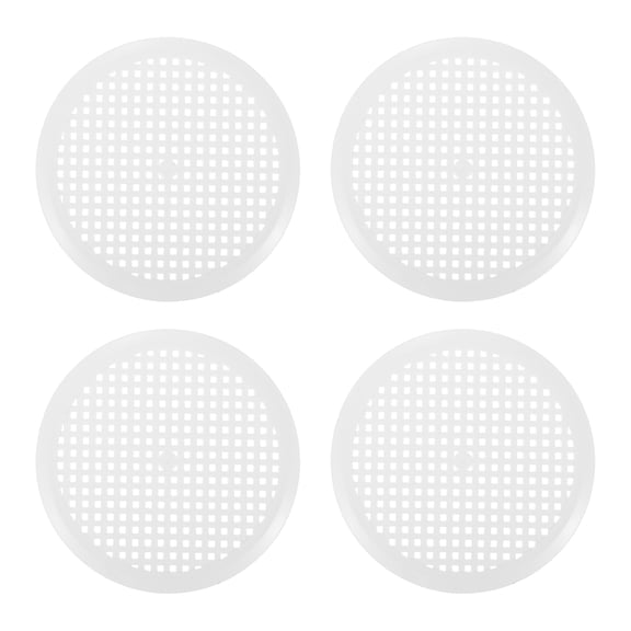 Uxcell 3.9 Inch (100mm Openings) Round Air Vent Cover, 4PCS Plastic Circular Soffit Exhaust Vent Mesh Hole Ventilation Grille Cover for Bathroom Office Home Kitchen, White