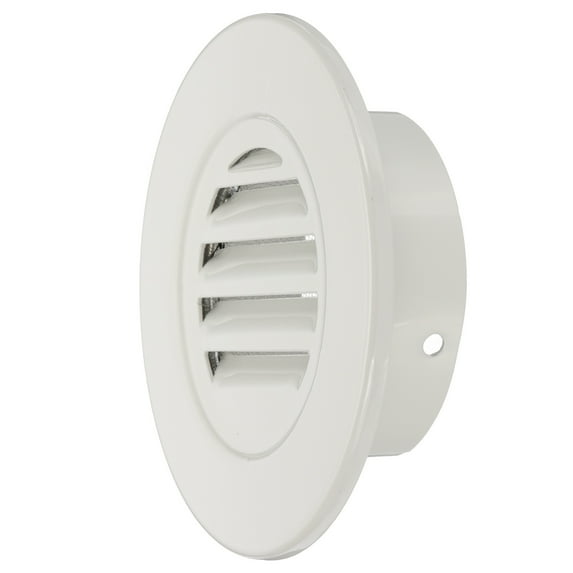 Round Soffit Vent, Aluminum Alloy Wall Vent Grille Cover for Exhaust Light Gray 4 Inch