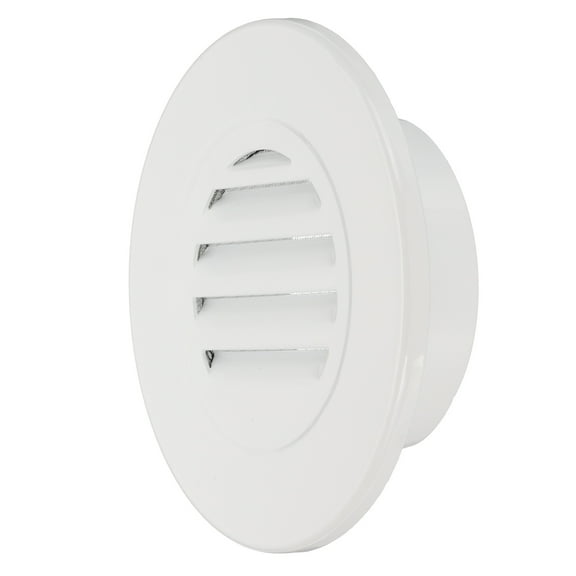 Round Soffit Vent, Aluminum Alloy Wall Vent Grille Cover for Exhaust White 4 Inch