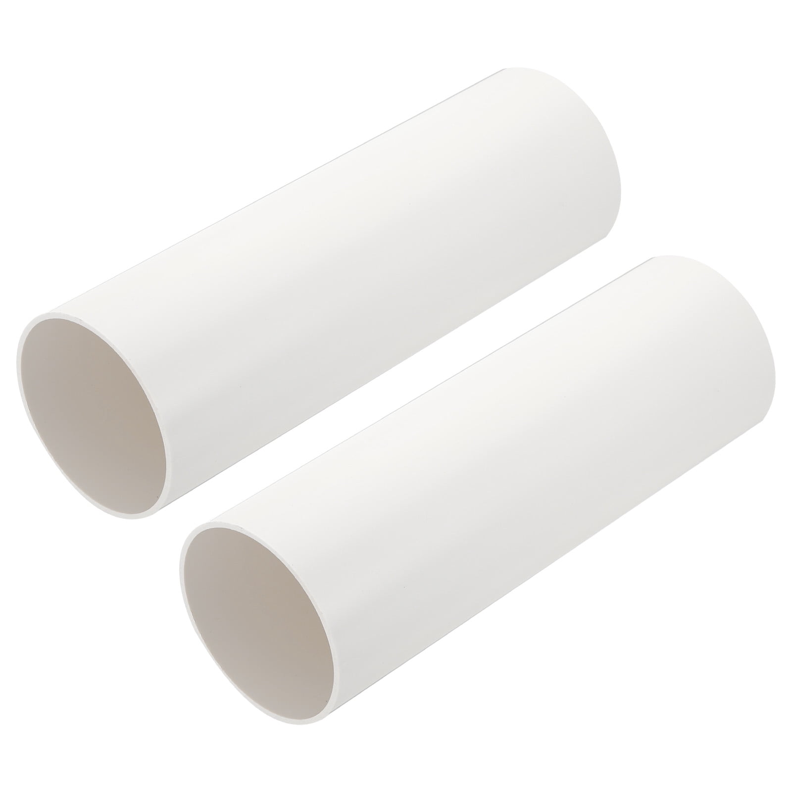 Uxcell 4 Inch Round Ventilation Duct, 12 Inch Long Plastic Pipe Heating Cooling Ventilation AC System, 2 Pcs