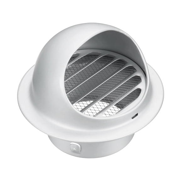 Uxcell 4 Inch Round Wall Vent Cap, Hemispherical Exhaust Grille Vent Covers, Silver
