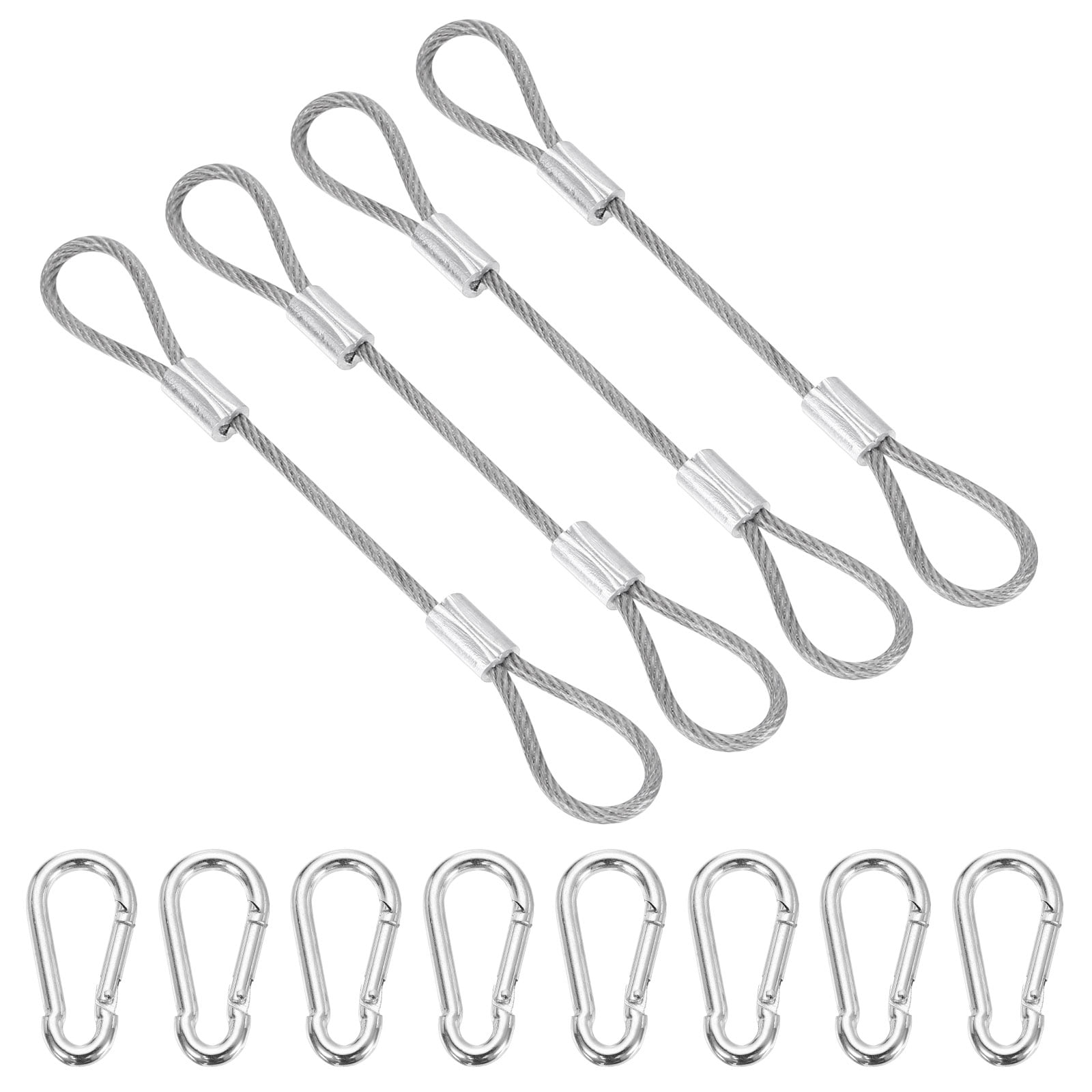 Uxcell 4 Inch Safety Cable Lock, 4 Pcs 304 Stainless Steel Security ...