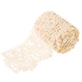 thumbnail image 1 of Uxcell 4 inch Wide 5 Yard Lace Ribbon Floral Pattern Light Beige Milk Silk Lace Trim for Sewing Making, DIY Crafts, 1 of 7