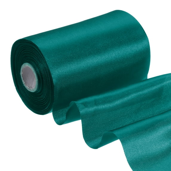 Uxcell Satin Ribbon Roll for Gift Wrapping and Cutting Ceremony Decoration Dark Green