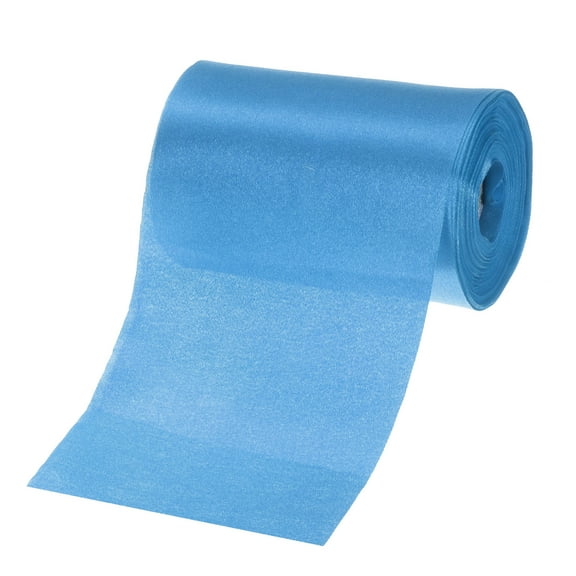 Uxcell 4 Inches x 24 Yards Diamond Blue Satin Ribbon for Gift Decoration, Polyester