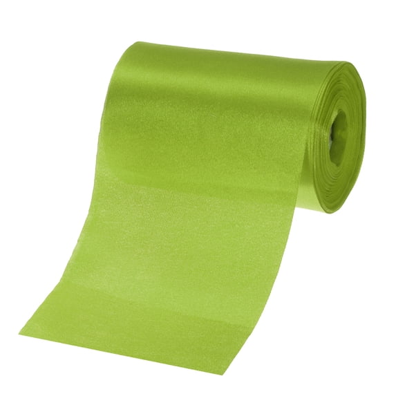 Uxcell 4 Inches x 24 Yards Grass Green Satin Ribbon for Gift Decoration, Polyester