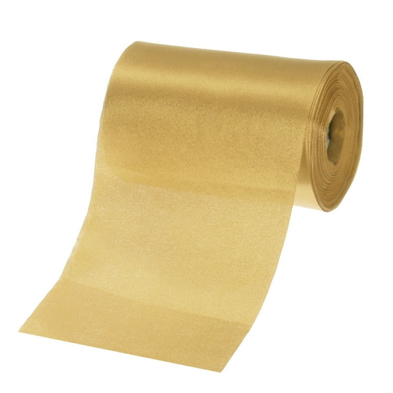 Uxcell 4 Inches x 24 Yards Light Gold Satin Ribbon for Gift Decoration, Polyester