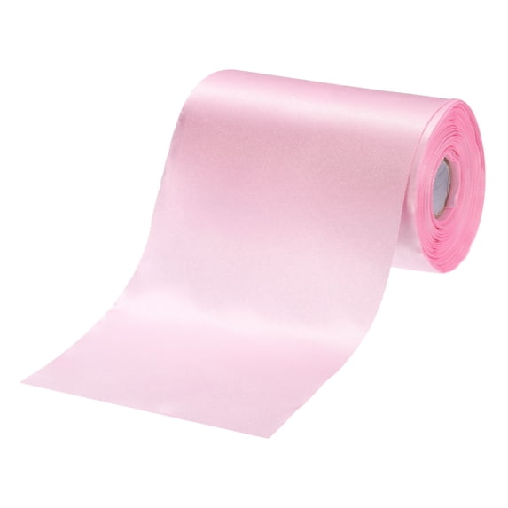 Uxcell 4 Inches x 24 Yards Pink Satin Ribbon for Gift Decoration, Polyester