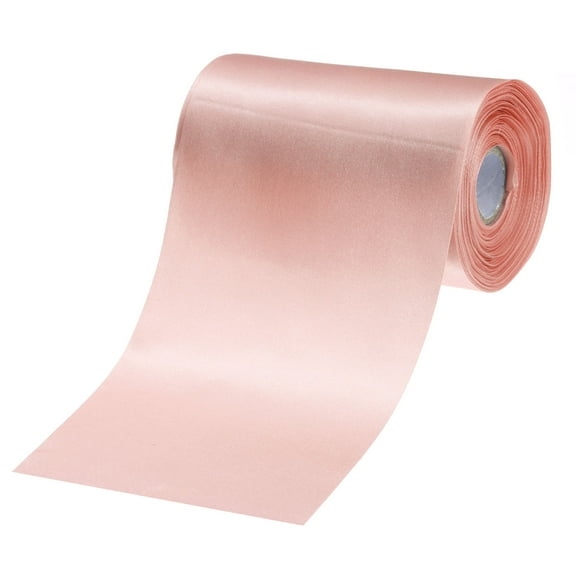 Uxcell 4 Inches x 24 Yards Rose Gold Satin Ribbon for Gift Decoration, Polyester
