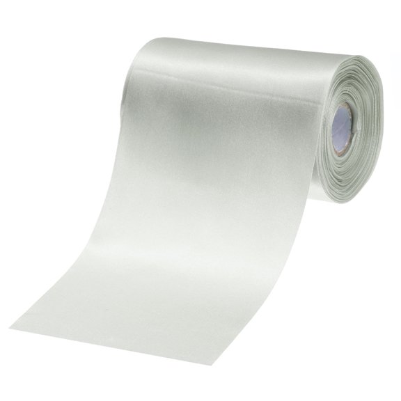 Uxcell 4 Inches x 24 Yards Silver Satin Ribbon for Gift Decoration, Polyester