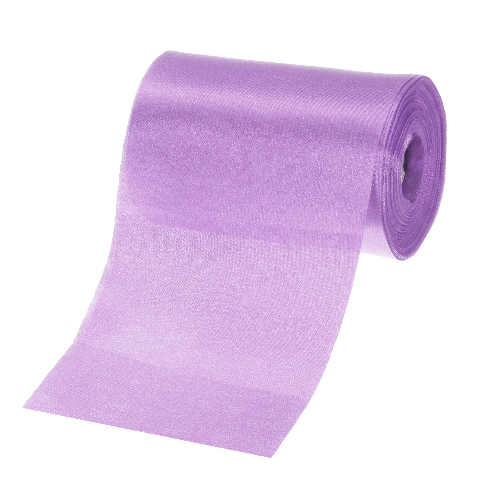 Uxcell 4 Inches x 24 Yards Violet Satin Ribbon for Gift Decoration ...