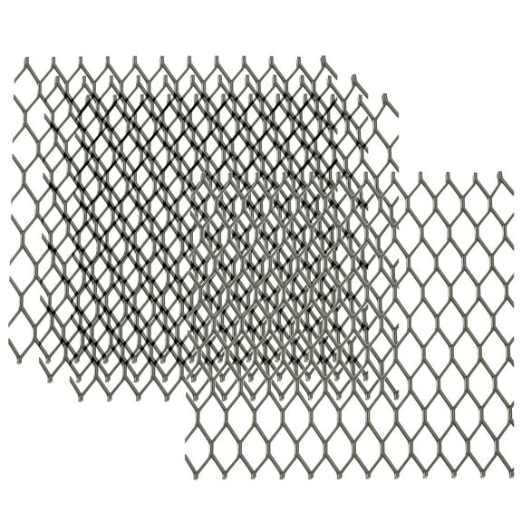 Uxcell 4"L x 4"W Perforated Metal Sheets, 4Pcs 19Ga 7x12mm Rhombus Hole Aluminum Mesh Expanded Perforated Plate for Ventilation Filtration Dryer Vent Grill Guard Screen, Black