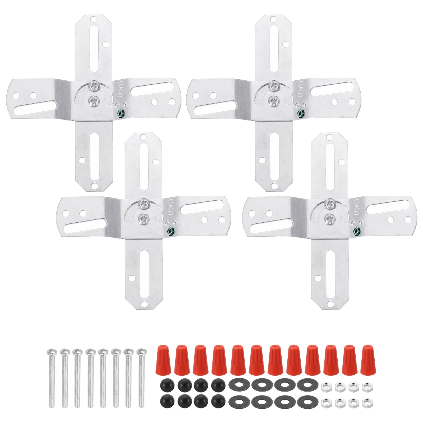 Uxcell 4" Light Crossbar 4 Set Steel CrossShaped Wall Mounting Bracket