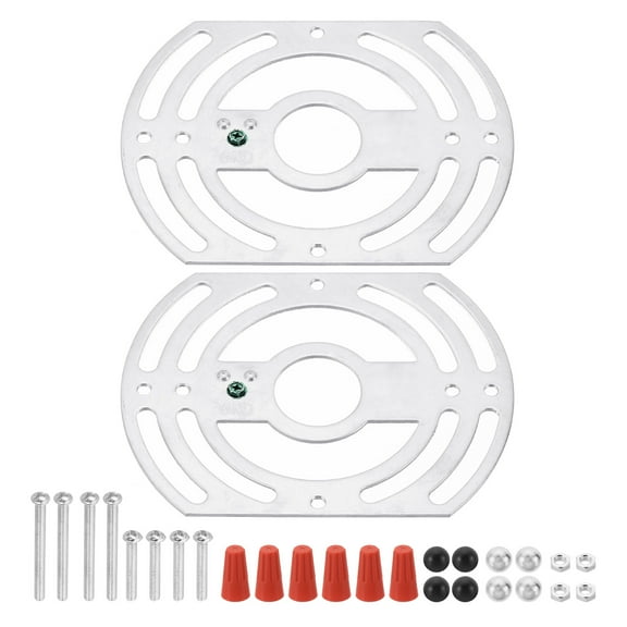Uxcell 4" Light Fixture Mounting Bracket 2 Set Round Ceiling Light Plate Steel Crossbar Hardware