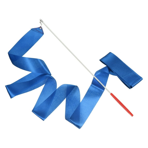 Uxcell 4 Meter Dance Ribbons,2 Pack Streamers with Non-Slip Wand for Dancing, Talent Shows, Blue
