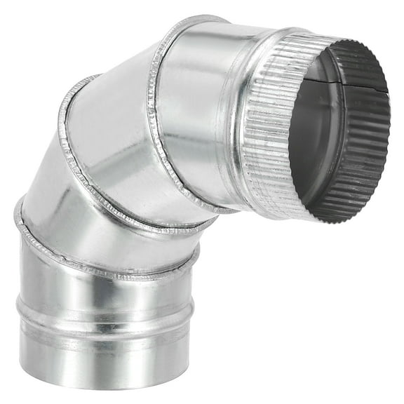 Uxcell 4" OD 90 Degree Elbow Duct Pipe Connector, HVAC Ventilation Chimney Flue Tube Adjustable Connector
