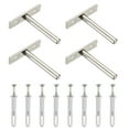 thumbnail image 1 of Uxcell 4 PCS Blind Shelf Supports, 3 Inch Heavy Duty Floating Shelf Bracket Silver, 1 of 7