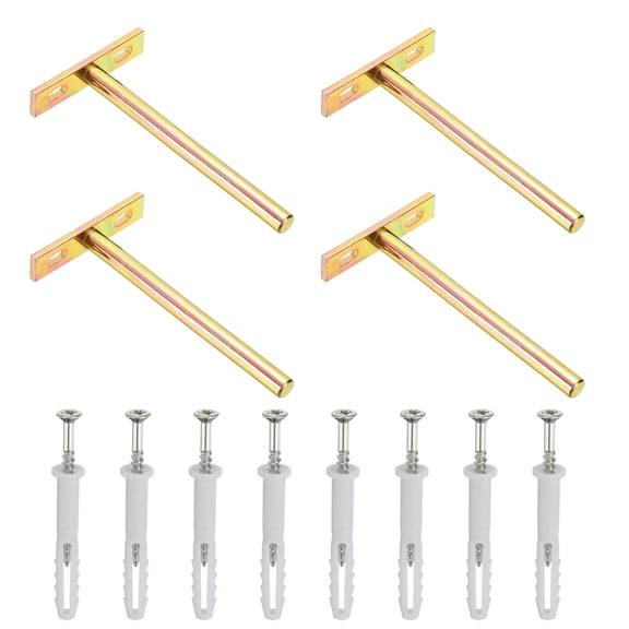 Uxcell 4 PCS Blind Shelf Supports, 5 Inch Heavy Duty Floating Shelf Bracket Colorful