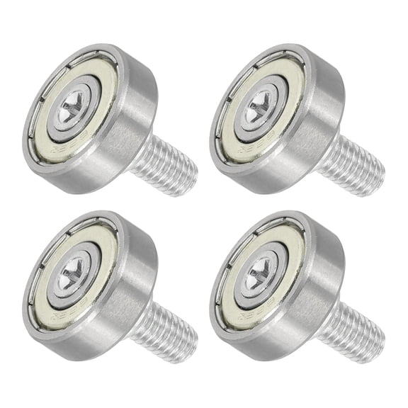 Uxcell 4 PCS Drawer Rollers 4x19mm Steel Bearing Roller Drawer Pulley Wheels