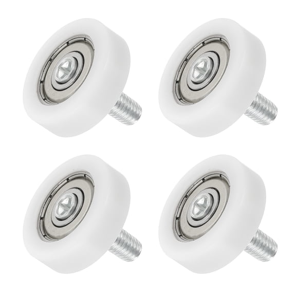 Uxcell 4 PCS Drawer Rollers 6x26mm Nylon Bearing Roller Drawer Pulley Wheels White