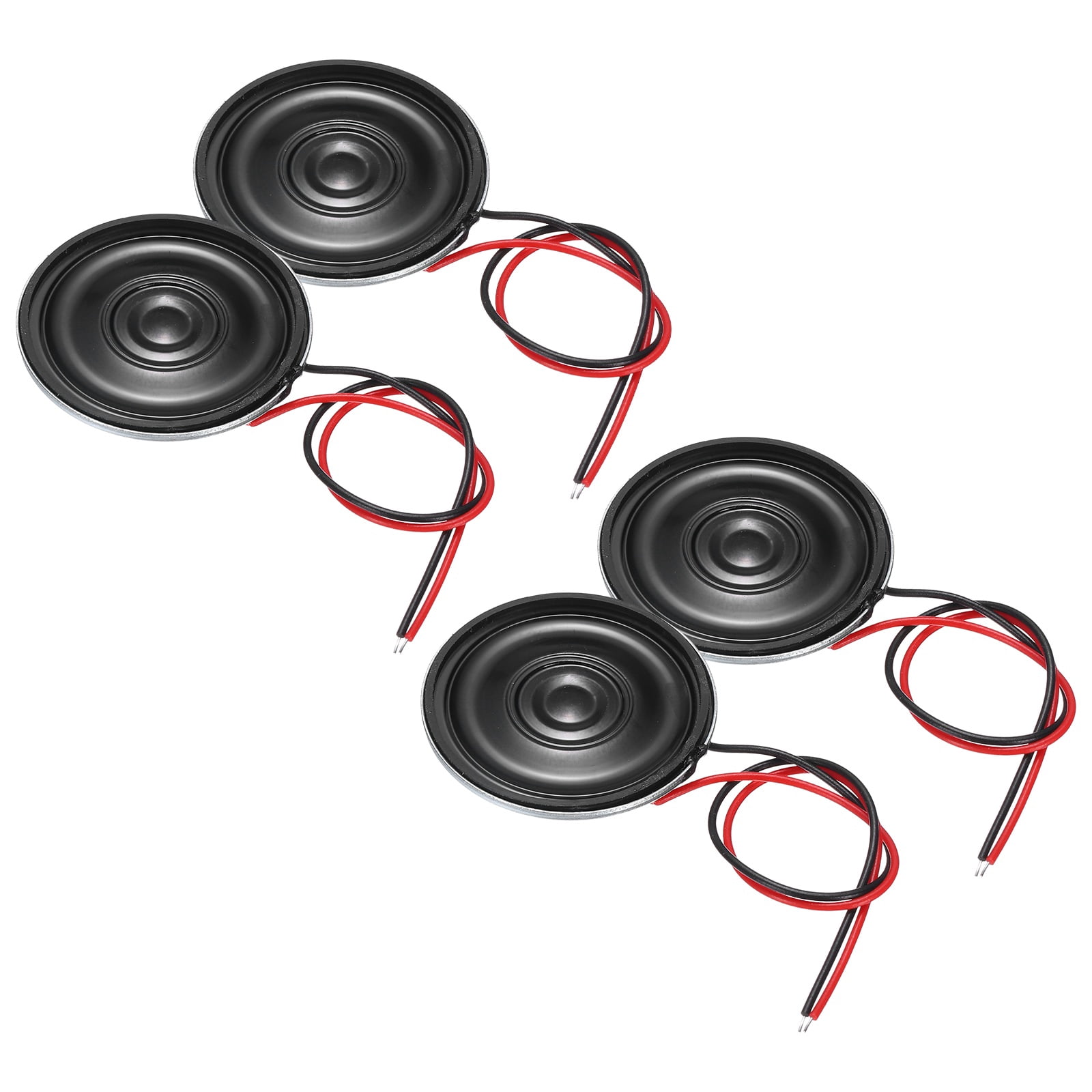 Uxcell 4 Pack 0.5W 8 Ohm Small Speakers Metal Round Micro Speaker with ...