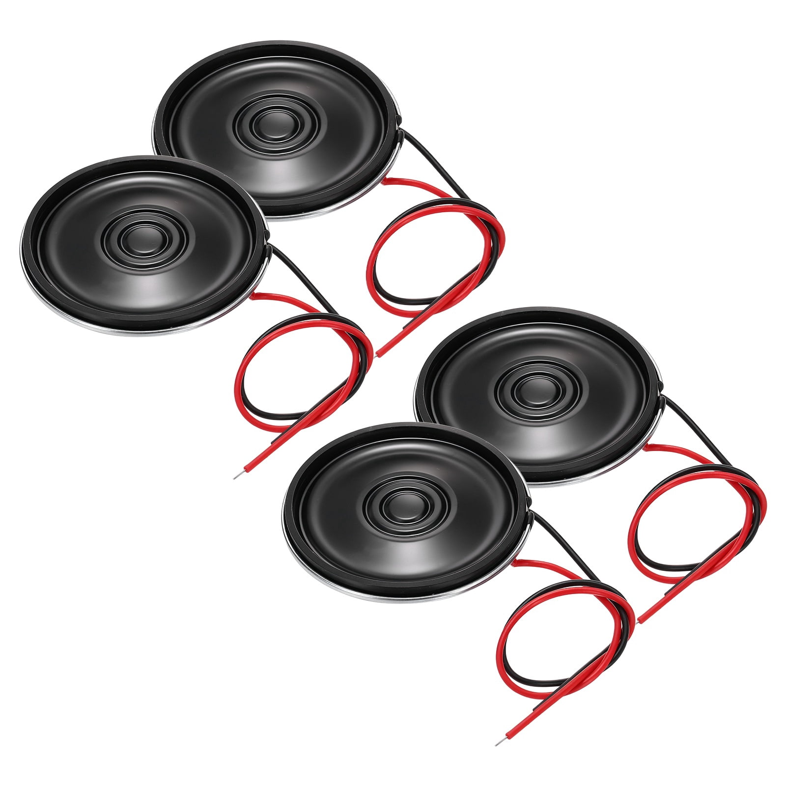 Uxcell 4 Pack 0.5W 8 Ohm Small Speakers Metal Round Micro Speaker with ...