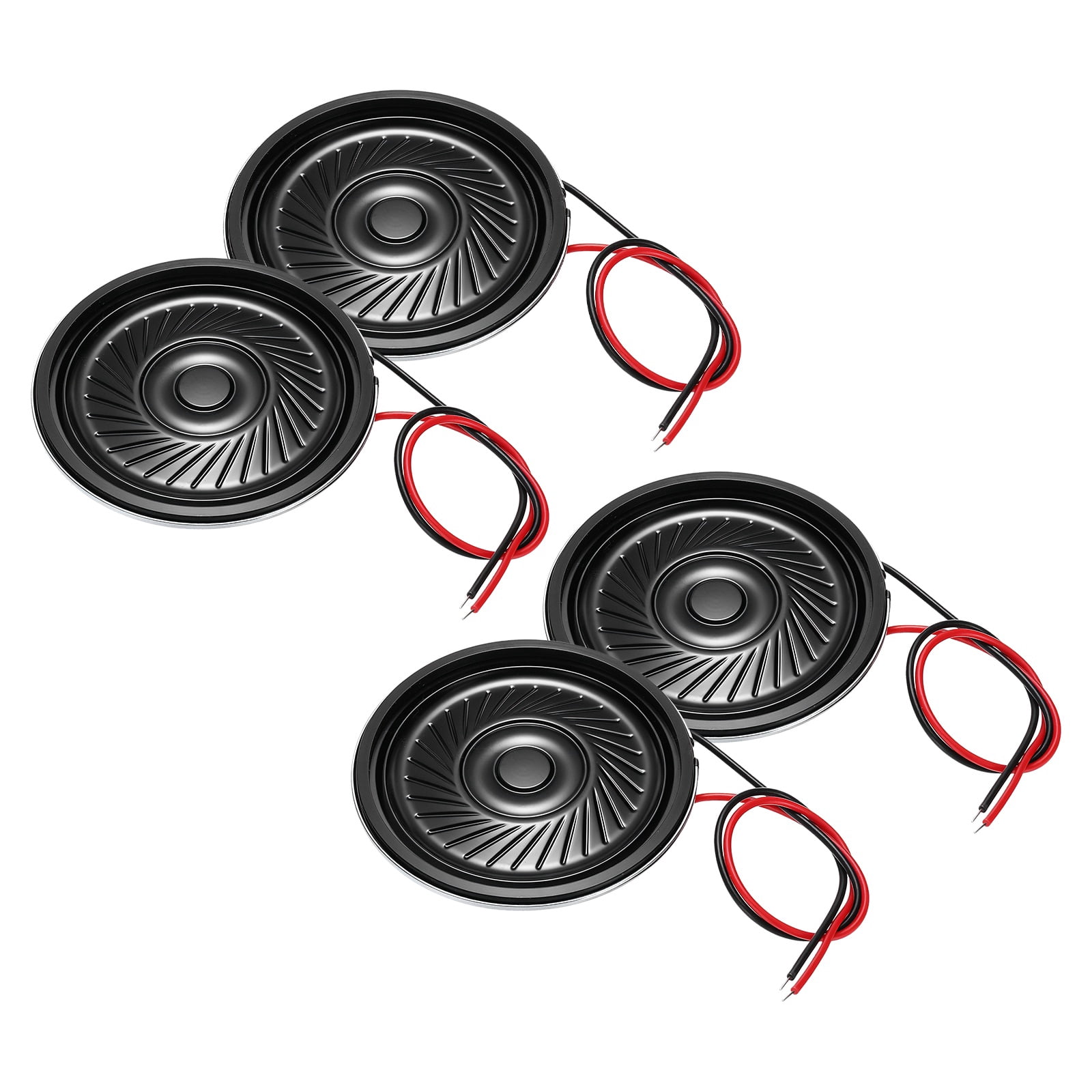 Uxcell 4 Pack 0.5W 8 Ohm Small Speakers Metal Round Micro Speaker with ...