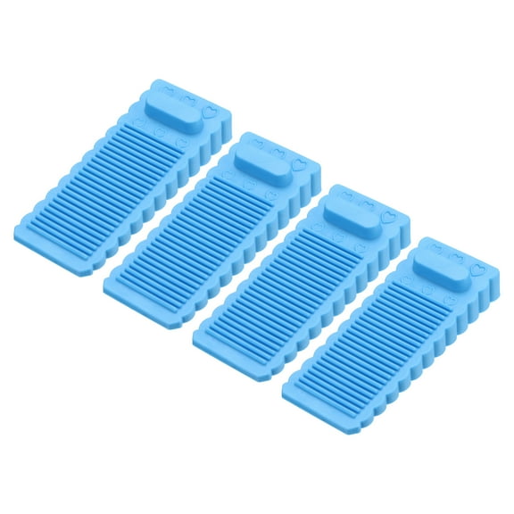 Uxcell 4 Pack 1.57" TPR Non-Slip Door Stoppers for Bottom Door Stop Wedge, Blue