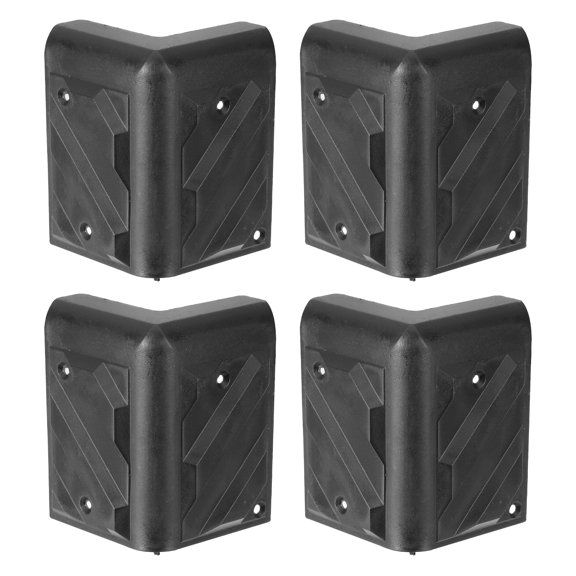 Uxcell 4 Pack 1.69" x 1.69" Speaker Corner Protectors, Plastic Right Angle Protector Thickening Speaker for Cabinet Guitar Amplifier Stage Speakers, Black