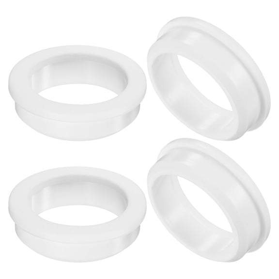 Uxcell 4-Pack 1.96 Inch Drill Hole, 1.5 Inch ID Silicone Rubber Grommets for Wiring, Wire Cable, Hole Plugs, Desk, Water Pipe, Hydroponic, Irrigation [White]