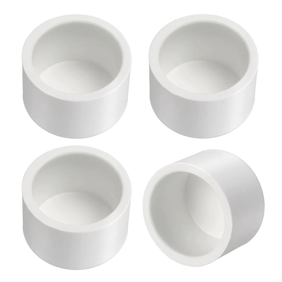 Uxcell 4 Pack 1 Inch PVC Pipe End Cap Fitting, Pipe End Cap Plug Adapter - for DIY Furniture/Greenhouse/Irrigation Pipe Fitting Socket Connect, SCH 40-Heavy Duty PVC Coupling Adapter