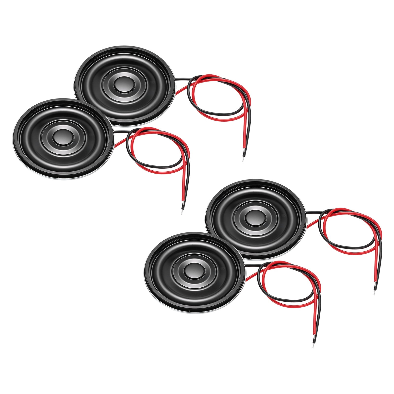 Uxcell 4 Pack 1W 8 Ohm Small Speakers Metal Round Micro Speaker with ...