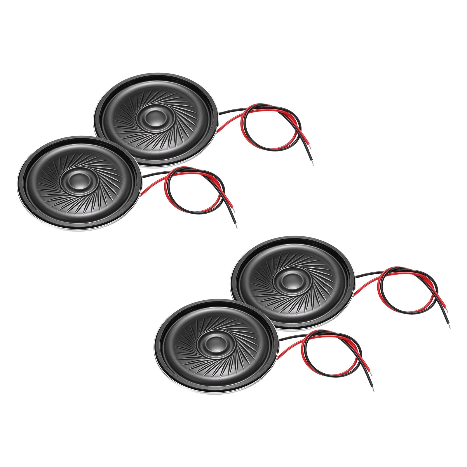 Uxcell 4 Pack 1W 8 Ohm Small Speakers Metal Round Micro Speaker with ...