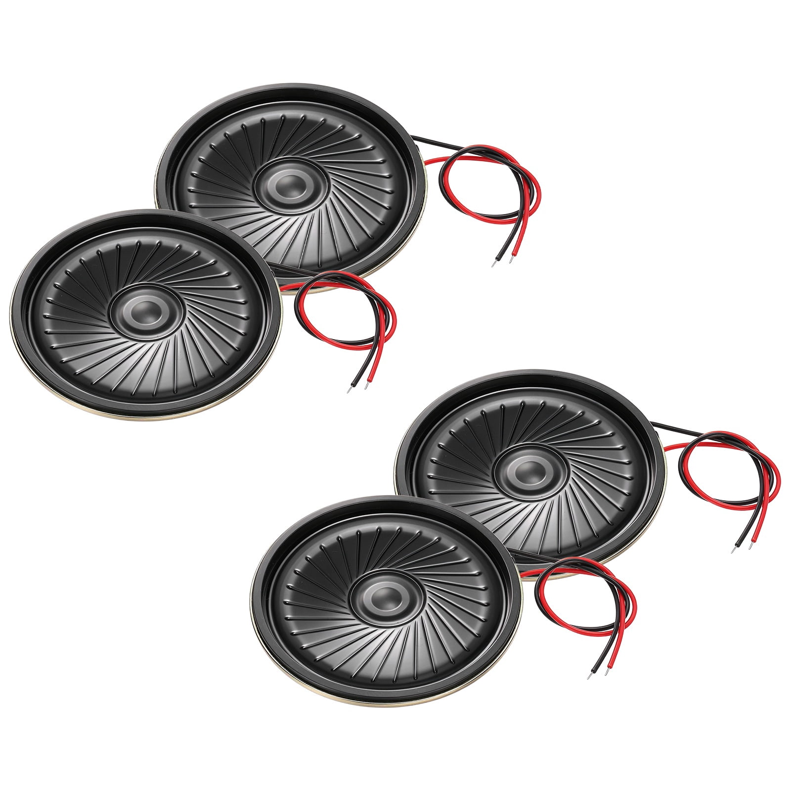 Uxcell 4 Pack 1W 8 Ohm Small Speakers Metal Round Micro Speaker with ...