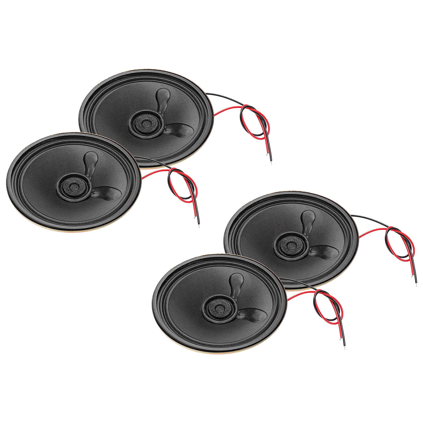Uxcell 4 Pack 1W 8 Ohm Small Speakers Metal Round Micro Speaker with ...
