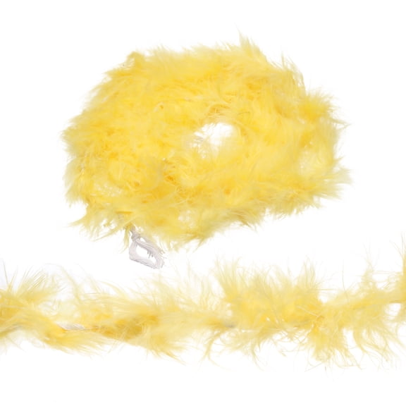 Uxcell 4 Pack 2.2 Yards Feather Boas, Colourful Faux Fur Ribbon Trim, Artificial Fluffy Boas for Costume, DIY Craft, Home Wedding Decoration, Party Decor, Pale Sky Blue