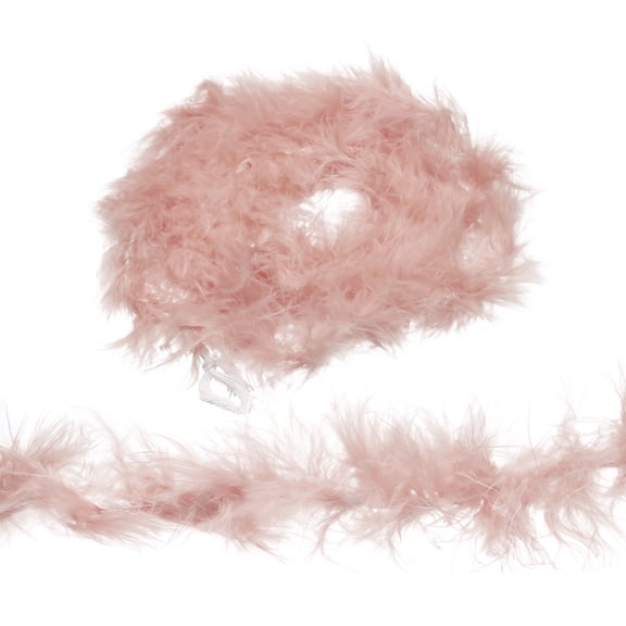 Uxcell 4 Pack 2.2 Yards Feather Boas, Colourful Faux Fur Ribbon Trim, Artificial Fluffy Boas for Costume, DIY Craft, Home Wedding Decoration, Party Decor, Pale Sky Blue