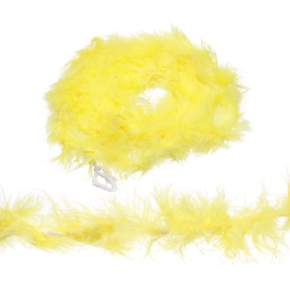 Uxcell 4 Pack 2.2 Yards Feather Boas, Colourful Faux Fur Ribbon Trim, Artificial Fluffy Boas for Costume, DIY Craft, Home Wedding Decoration, Party Decor, Pale Sky Blue