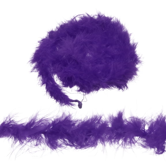 Uxcell 4 Pack 2.2 Yards Feather Boas, Colourful Faux Fur Ribbon Trim, Artificial Fluffy Boas for Costume, DIY Craft, Home Wedding Decoration, Party Decor, Pale Sky Blue