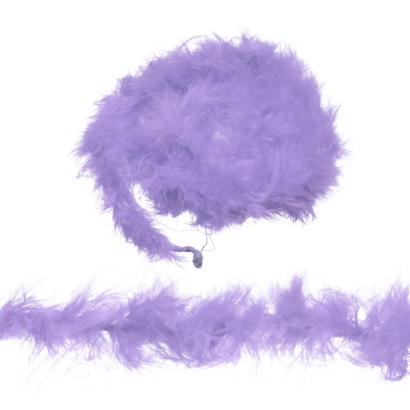 Uxcell 4 Pack 2.2 Yards Feather Boas, Colourful Faux Fur Ribbon Trim, Artificial Fluffy Boas for Costume, DIY Craft, Home Wedding Decoration, Party Decor, Pale Sky Blue