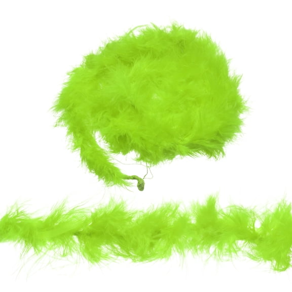 Uxcell 4 Pack 2.2 Yards Feather Boas, Colourful Faux Fur Ribbon Trim, Artificial Fluffy Boas for Costume, DIY Craft, Home Wedding Decoration, Party Decor, Pale Sky Blue