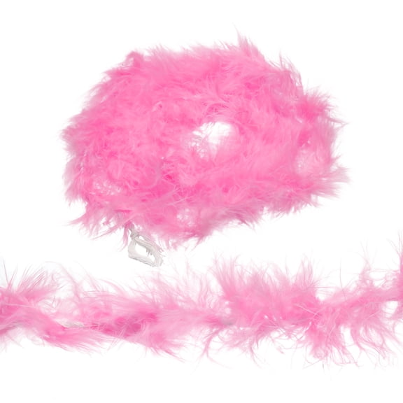 Uxcell 4 Pack 2.2 Yards Feather Boas, Colourful Faux Fur Ribbon Trim, Artificial Fluffy Boas for Costume, DIY Craft, Home Wedding Decoration, Party Decor, Pale Sky Blue