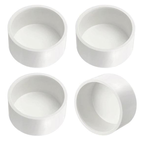 Uxcell 4 Pack 2 Inch PVC Pipe End Cap Fitting, Pipe End Cap Plug Adapter - for DIY Furniture/Greenhouse/Irrigation Pipe Fitting Socket Connect, SCH 40-Heavy Duty PVC Coupling Adapter