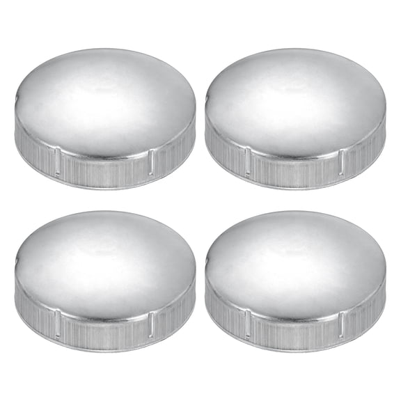 Uxcell 4 Pack 3" Chain Link Fence Post Cap, Low-Dome External Post Cap Galvanized Round Fence Post End Caps Fit 3" OD Metal Pipe for Chain Link Garden Farm Backyard