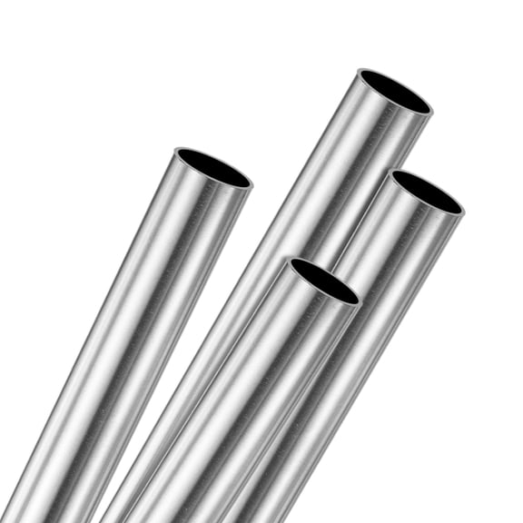 Uxcell 4-Pack 300mm 304 Stainless Steel Tube, 8mm OD 0.4mm Wall Thickness Seamless Stainless Steel Tubing Metal Straight Pipe [0.31x0.015x11.81IN]