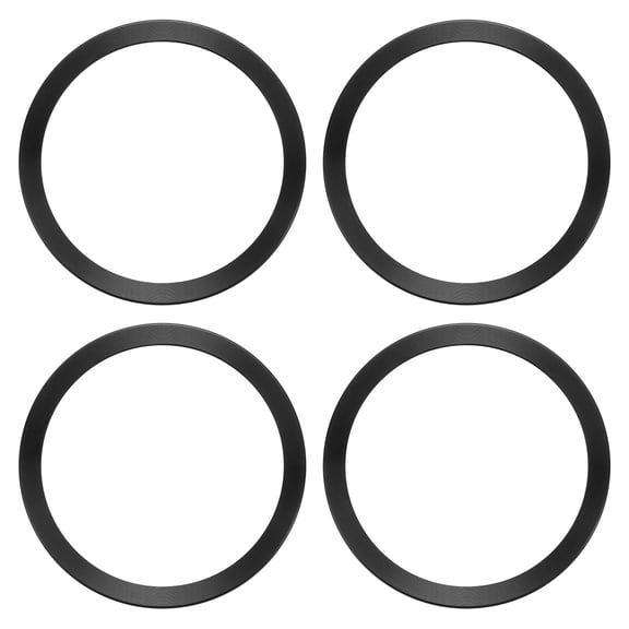 Uxcell 4 Pack 55x0.9mm Universal Wireless Magnetic Metal Ring Sticker for Phone Case Sequin Black