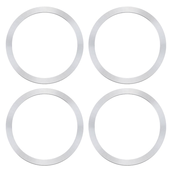 Uxcell 4 Pack 55x0.9mm Universal Wireless Magnetic Metal Ring Sticker for Phone Case Sequin Silver